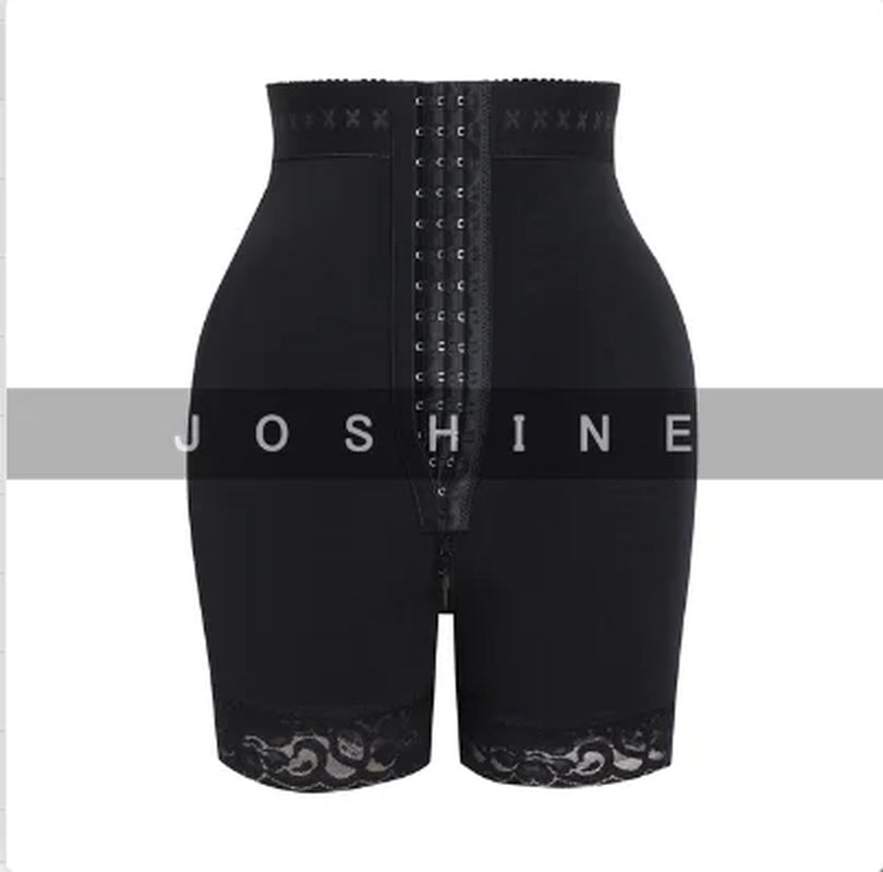 Women Butt Lifter Faja Colombian Shaperwear Panties Front Closure Hook-Eye with Crotch Zipper High Compressionshapewear Shorts