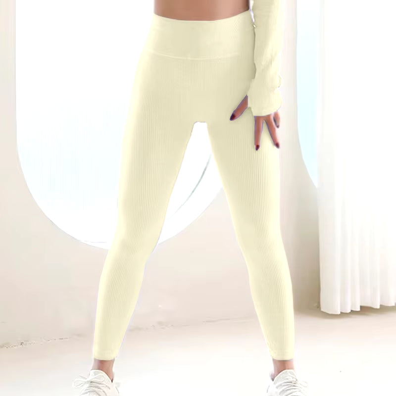 Ribbed Yoga Leggings Sports Tights Woman Seamless Yoga Pants Tummy Control Gym Fitness Legging Push up Workout Legins Female