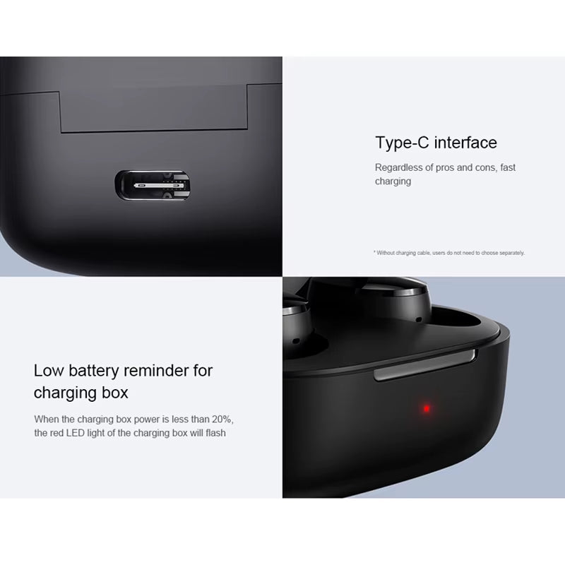 Mi True Wireless Earbuds Redmi Airdots 2S Bluetooth 5.0 Touch Control TWS Earphone Gaming Mode USB C Headphone